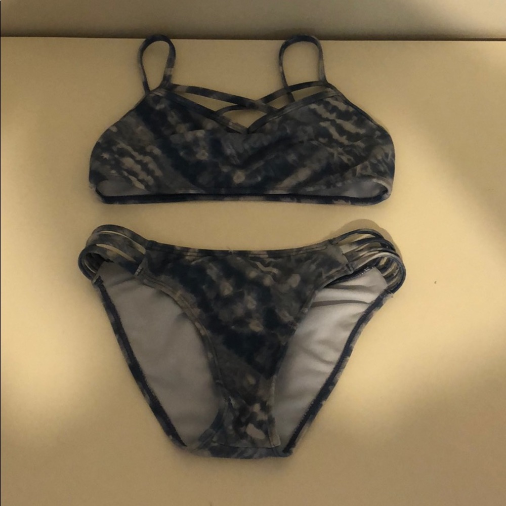 Never worn girls blue and white swimsuit